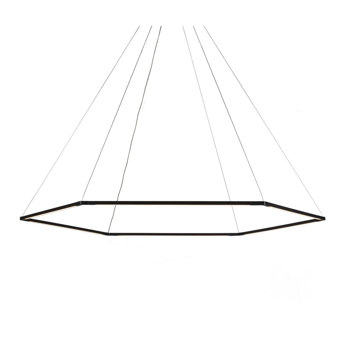 Koncept ZBP-24-H-SW-MTB-CNP Z-Bar LED 45.34 inch Matte Black Pendant Ceiling Light, Honeycomb